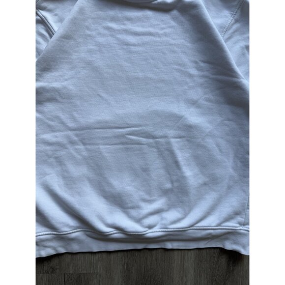 Vintage Y2K Nike Mini Swoosh White Hoodie Sweater Streetwear Sports Hype Medium - Picture 13 of 16